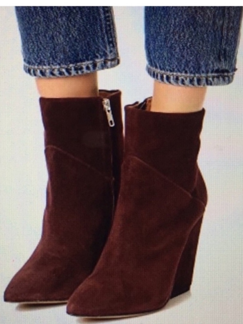 IRO Lasdia Suede Burgundy Ankle Boots size 39